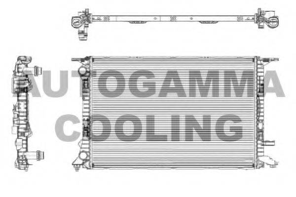 Радіатор, охолодження двигуна AUTOGAMMA 105155