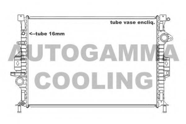 Радіатор, охолодження двигуна AUTOGAMMA 105161