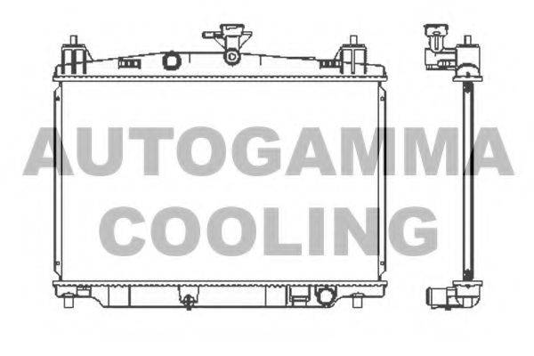Радіатор, охолодження двигуна AUTOGAMMA 105164