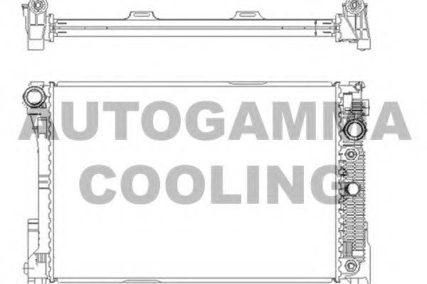 Радиатор, охлаждение двигателя AUTOGAMMA 105215
