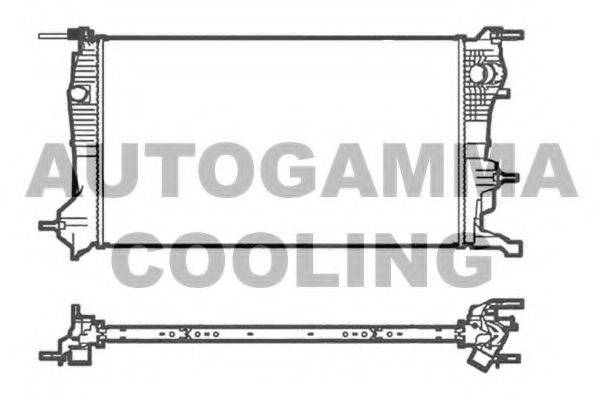 Радиатор, охлаждение двигателя AUTOGAMMA 105218