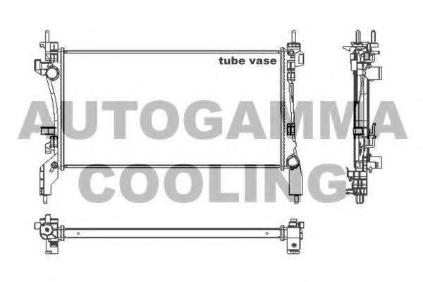 Радиатор, охлаждение двигателя AUTOGAMMA 105440