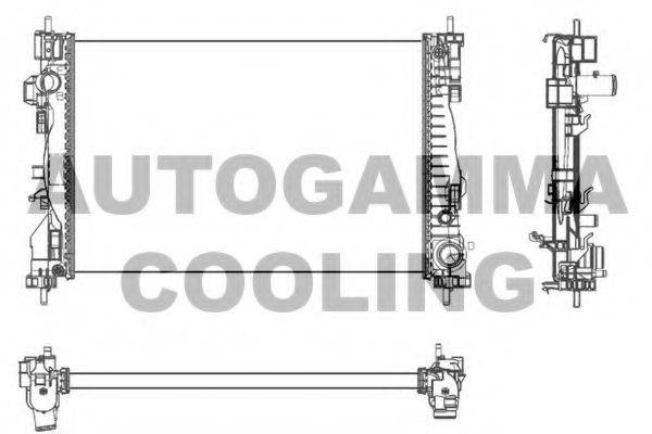 Радіатор, охолодження двигуна AUTOGAMMA 105625