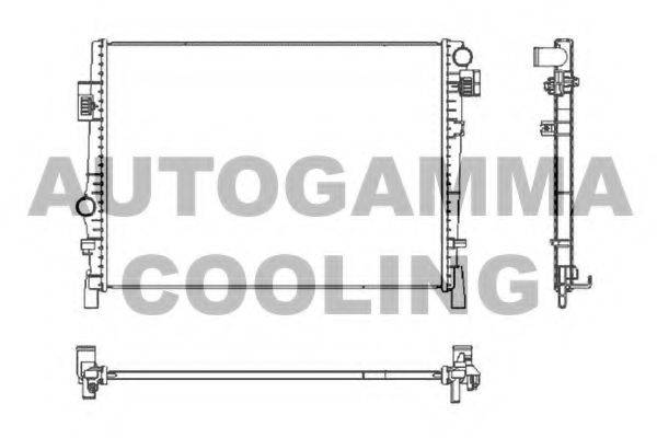 Радиатор, охлаждение двигателя AUTOGAMMA 105693