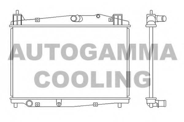 Радиатор, охлаждение двигателя AUTOGAMMA 105695