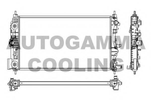 Радиатор, охлаждение двигателя AUTOGAMMA 105788