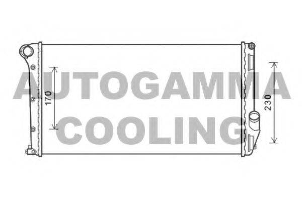 Радиатор, охлаждение двигателя AUTOGAMMA 105873