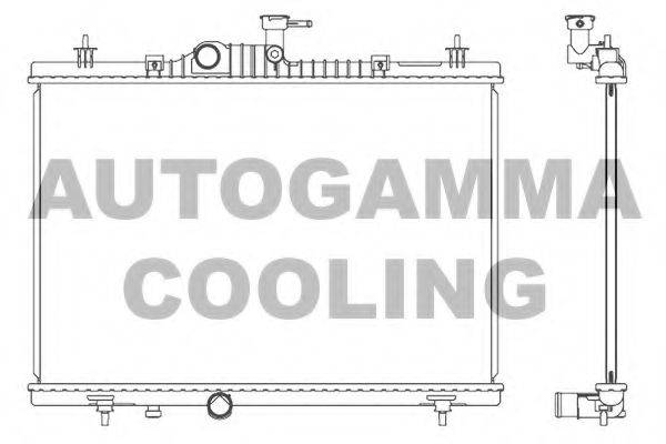 Радиатор, охлаждение двигателя AUTOGAMMA 107352