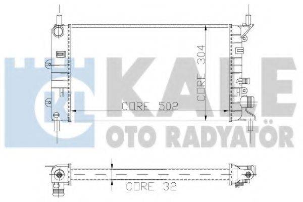 Радіатор, охолодження двигуна KALE OTO RADYATOR 103200