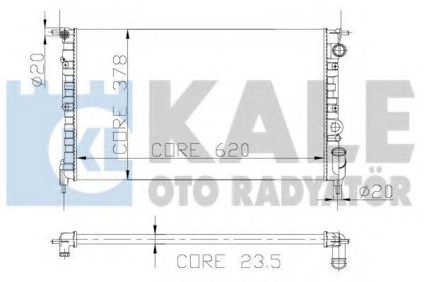 Радіатор, охолодження двигуна KALE OTO RADYATOR 108200
