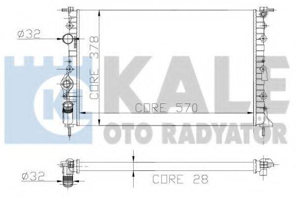 Радіатор, охолодження двигуна KALE OTO RADYATOR 109500