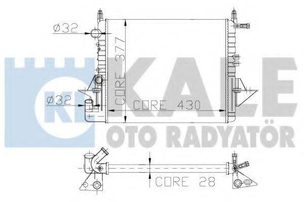 Радиатор, охлаждение двигателя KALE OTO RADYATOR 130400