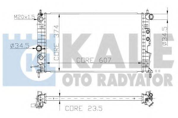 Радіатор, охолодження двигуна KALE OTO RADYATOR 134100