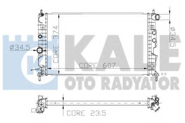 Радіатор, охолодження двигуна KALE OTO RADYATOR 136200