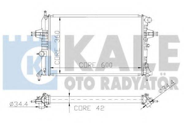 Радіатор, охолодження двигуна KALE OTO RADYATOR 141000