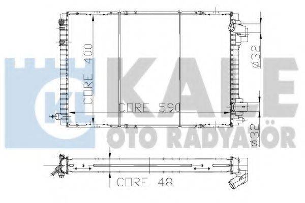 Радіатор, охолодження двигуна KALE OTO RADYATOR 146600