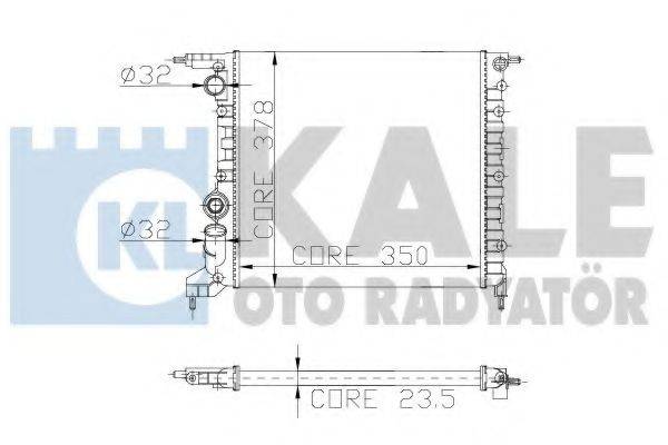 Радиатор, охлаждение двигателя KALE OTO RADYATOR 146700