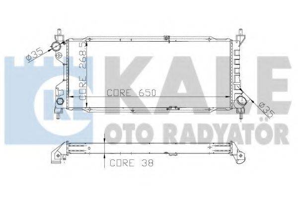 Радіатор, охолодження двигуна KALE OTO RADYATOR 156000