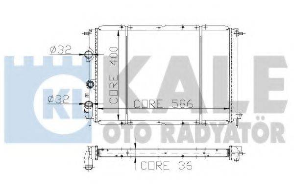 Радиатор, охлаждение двигателя KALE OTO RADYATOR 162100