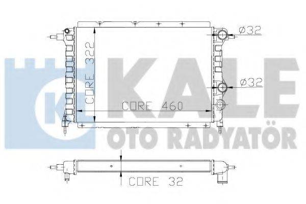 Радиатор, охлаждение двигателя KALE OTO RADYATOR 162500