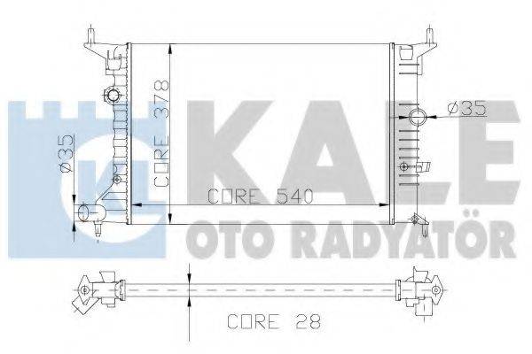 Радіатор, охолодження двигуна KALE OTO RADYATOR 177200