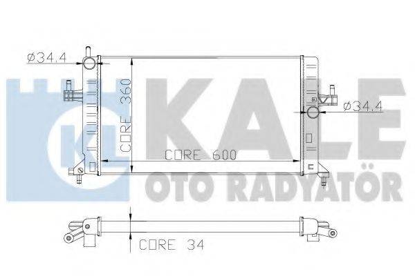 Радіатор, охолодження двигуна KALE OTO RADYATOR 179700