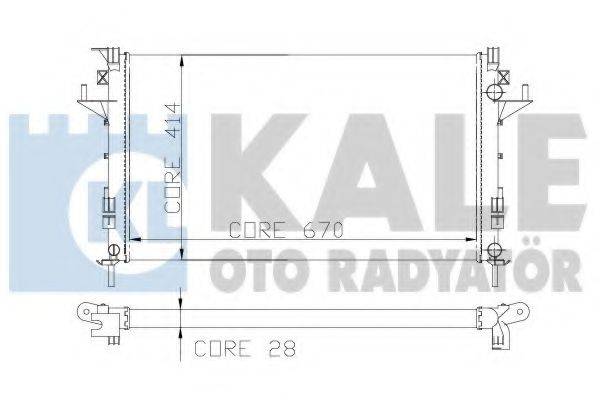 Радиатор, охлаждение двигателя KALE OTO RADYATOR 207300