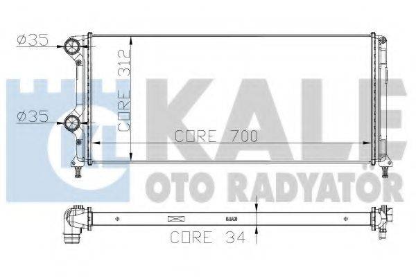 KALE OTO RADYATOR 235600 Радиатор, охлаждение двигателя