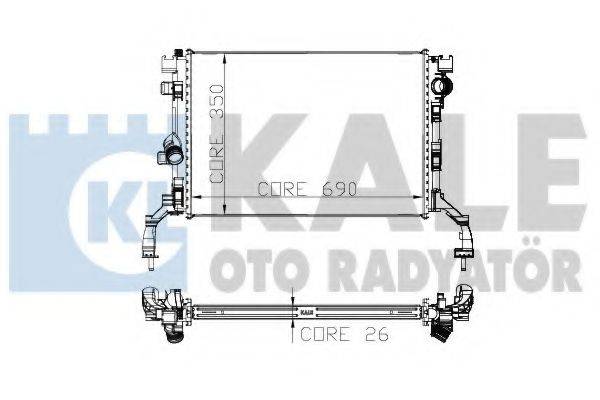 Радіатор, охолодження двигуна KALE OTO RADYATOR 273700