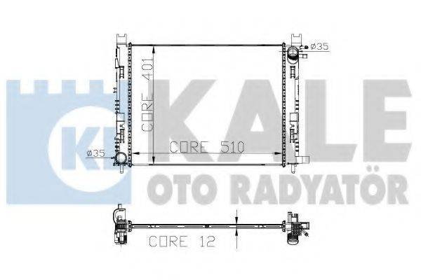 Радіатор, охолодження двигуна KALE OTO RADYATOR 305900