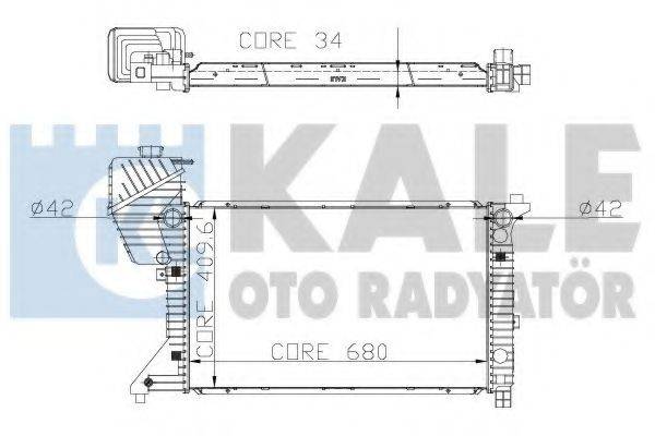 Радіатор, охолодження двигуна KALE OTO RADYATOR 320000