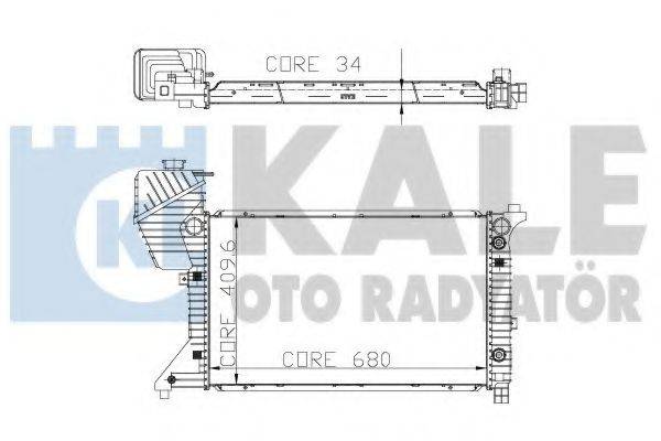 KALE OTO RADYATOR 330200 Радиатор, охлаждение двигателя