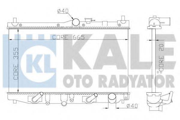 Радиатор, охлаждение двигателя KALE OTO RADYATOR 349900