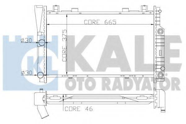 Радіатор, охолодження двигуна KALE OTO RADYATOR 351700