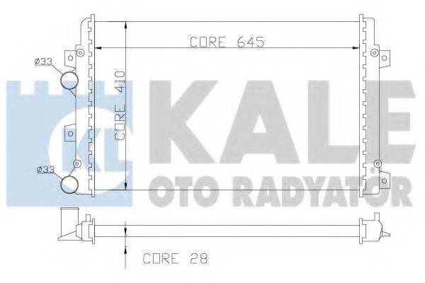 Радіатор, охолодження двигуна KALE OTO RADYATOR 353500