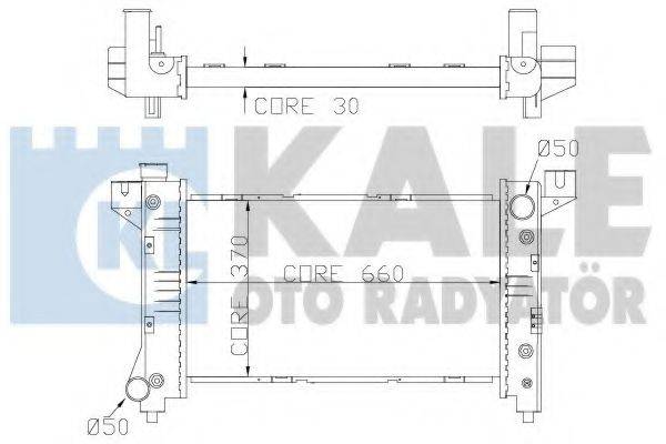 Радиатор, охлаждение двигателя KALE OTO RADYATOR 355700
