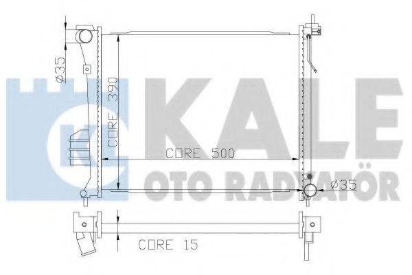Радіатор, охолодження двигуна KALE OTO RADYATOR 358500