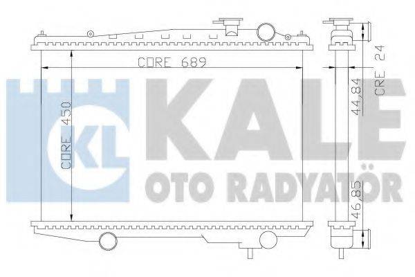 Радіатор, охолодження двигуна KALE OTO RADYATOR 362700