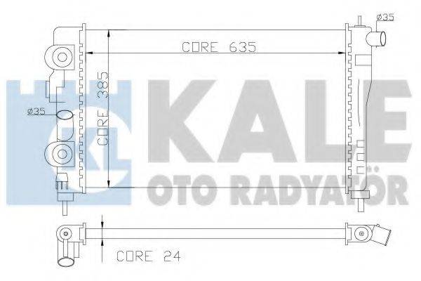 Радиатор, охлаждение двигателя KALE OTO RADYATOR 368100