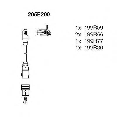 Комплект проводов зажигания BREMI 205E200
