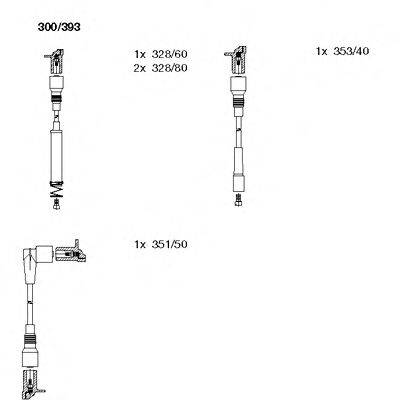 Комплект проводов зажигания BREMI 300/393