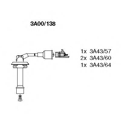 Комплект проводов зажигания BREMI 3A00/138