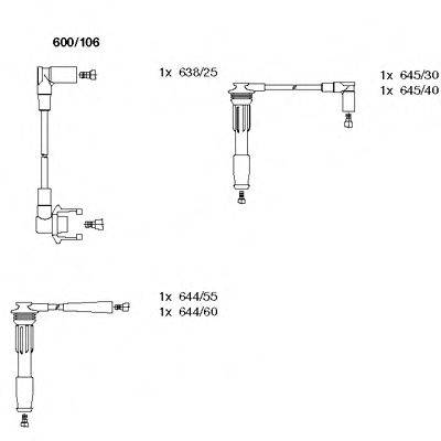 Комплект проводов зажигания BREMI 600/106