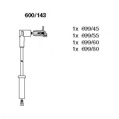 BREMI 600143 Комплект проводов зажигания