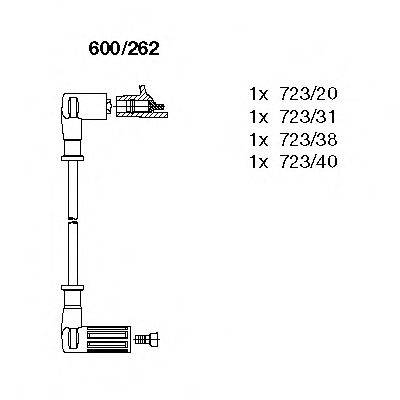 Комплект дротів запалення BREMI 600/262