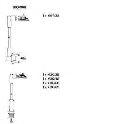 Комплект проводов зажигания BREMI 600/366