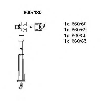 Комплект проводов зажигания BREMI 800/180