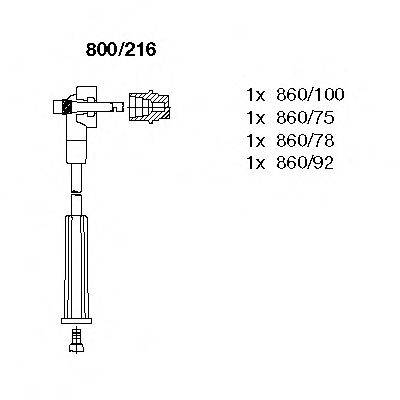 BREMI 800216 Комплект проводов зажигания