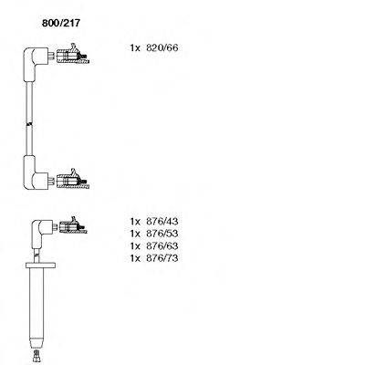 Комплект дротів запалення BREMI 800/217