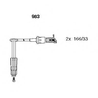 BREMI 983 Комплект дротів запалення